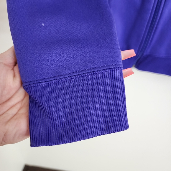 Under Armour Women's Purple Zip-Up Hoodie Sweater Medium Athleisure Casual Gorp - Picture 5 of 11